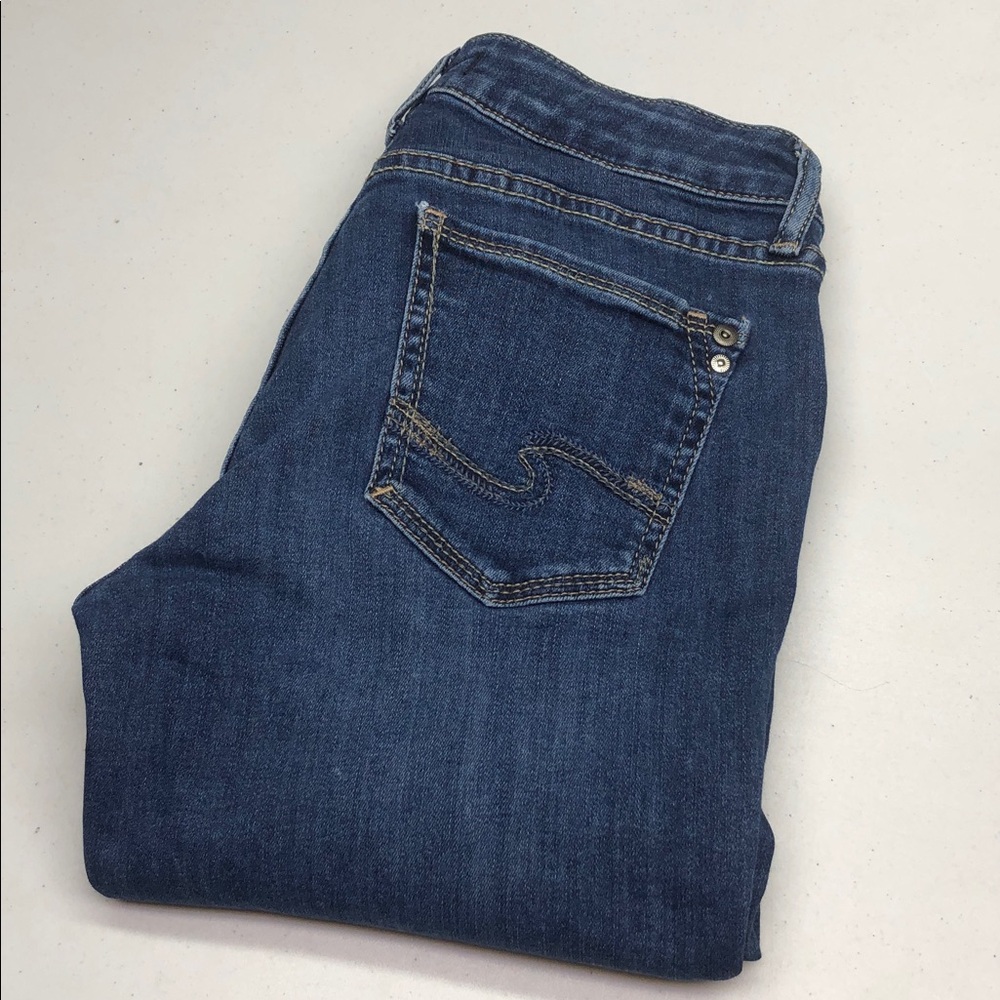 LIKE NEW SILVER SUKI SKINNY CROP JEANS 28x25 ⭐️